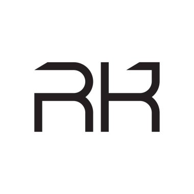 rk ilk harf vektör logo simgesi