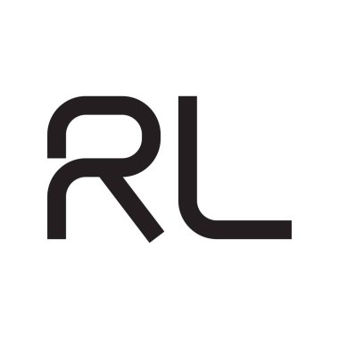rl ilk harf vektör logosu simgesi