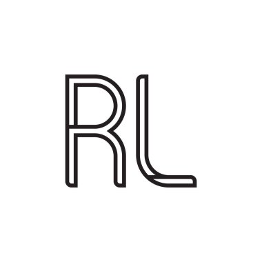 rl ilk harf vektör logosu simgesi