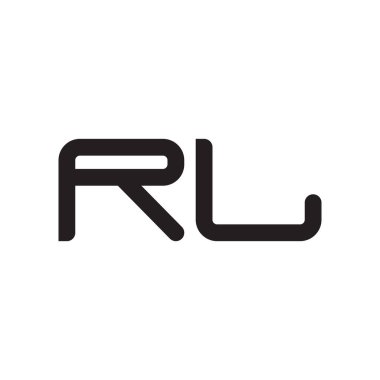 rl ilk harf vektör logosu simgesi
