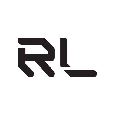 rl ilk harf vektör logosu simgesi