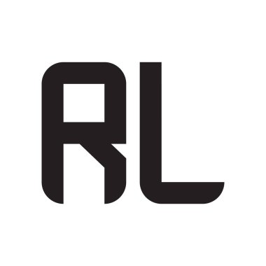 rl ilk harf vektör logosu simgesi