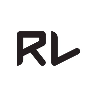 rl ilk harf vektör logosu simgesi