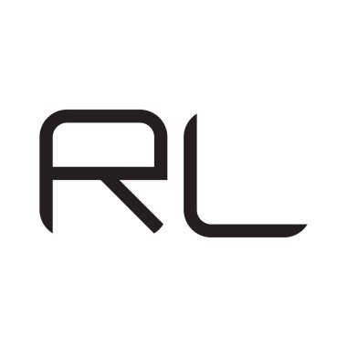 rl ilk harf vektör logosu simgesi
