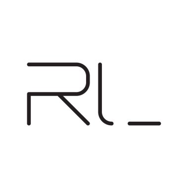 rl ilk harf vektör logosu simgesi