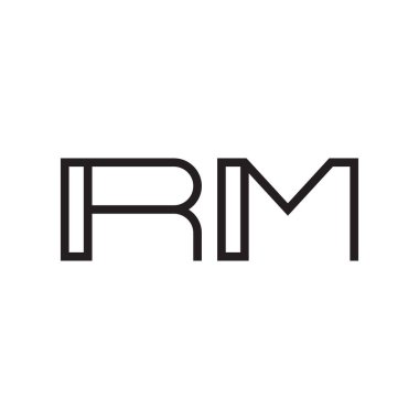 rm ilk harf vektör logo simgesi