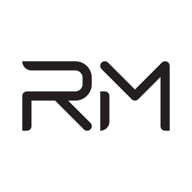 rm ilk harf vektör logo simgesi
