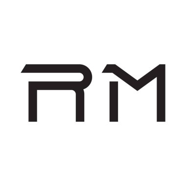 rm ilk harf vektör logo simgesi
