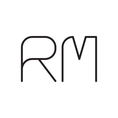 rm ilk harf vektör logo simgesi