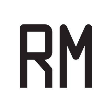 rm ilk harf vektör logo simgesi