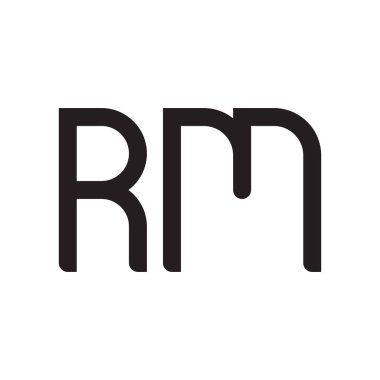 rm ilk harf vektör logo simgesi