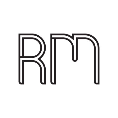 rm ilk harf vektör logo simgesi