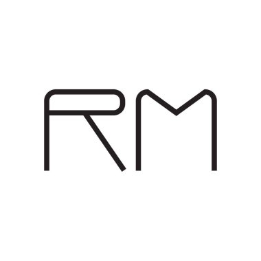 rm ilk harf vektör logo simgesi
