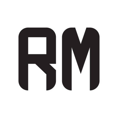 rm ilk harf vektör logo simgesi