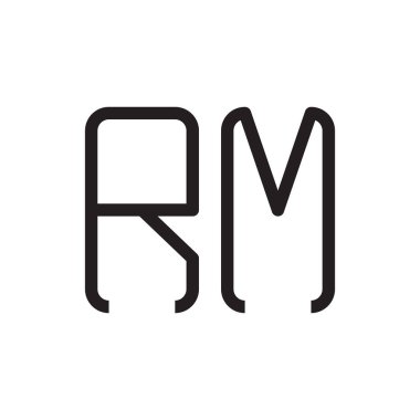 rm ilk harf vektör logo simgesi