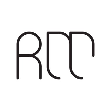 rm ilk harf vektör logo simgesi