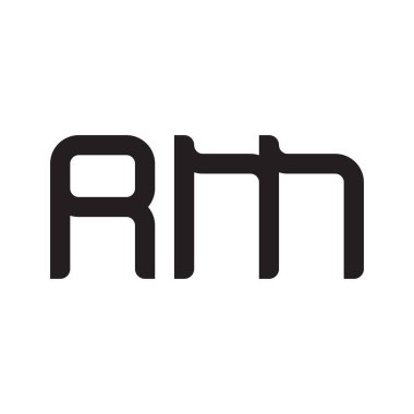 rm ilk harf vektör logo simgesi