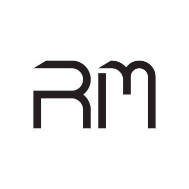 rm ilk harf vektör logo simgesi