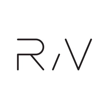 rn ilk harf vektör logo simgesi