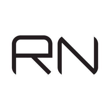 rn ilk harf vektör logo simgesi