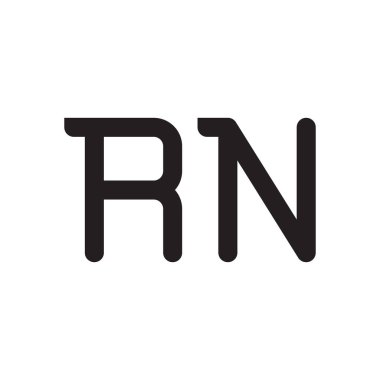 rn ilk harf vektör logo simgesi