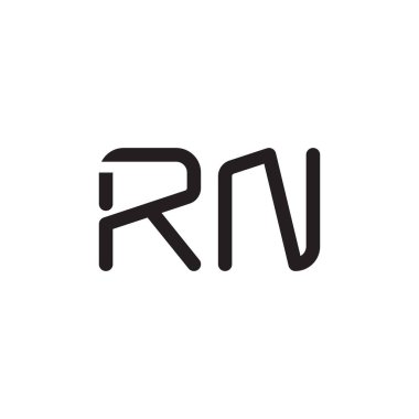 rn ilk harf vektör logo simgesi