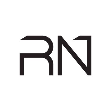 rn ilk harf vektör logo simgesi