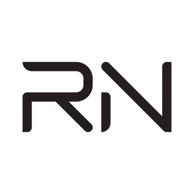 rn ilk harf vektör logo simgesi