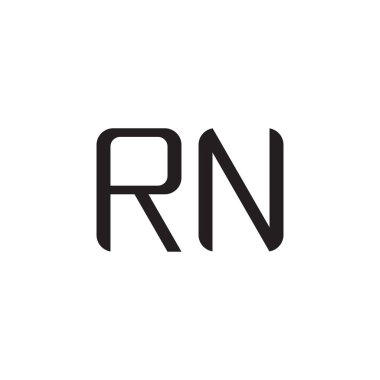 rn ilk harf vektör logo simgesi