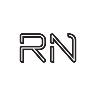 rn ilk harf vektör logo simgesi