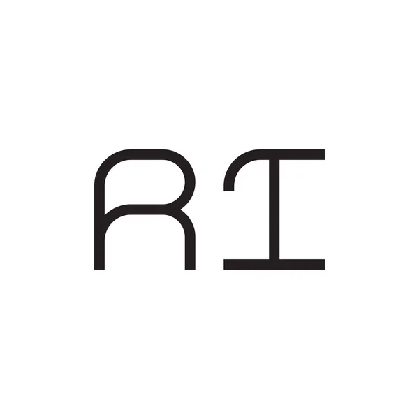 Ri初期文字ベクトルロゴアイコン — ストックベクタ