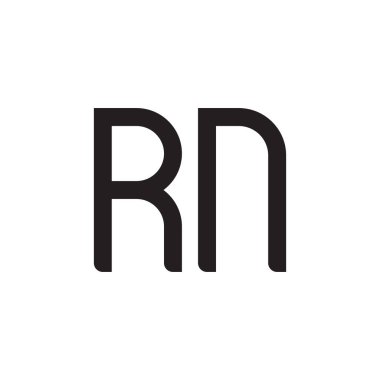 rn ilk harf vektör logo simgesi