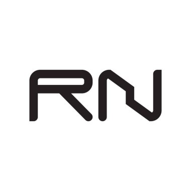 rn ilk harf vektör logo simgesi