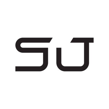 sj ilk harf vektör logo simgesi