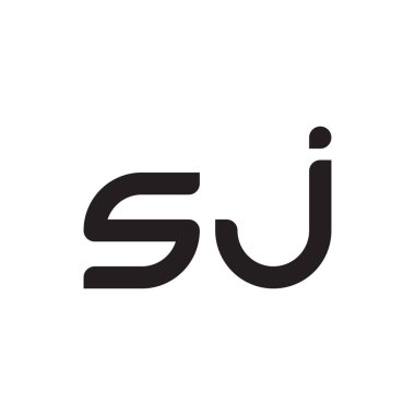 sj ilk harf vektör logo simgesi