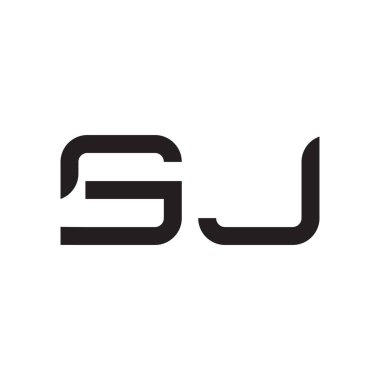 sj ilk harf vektör logo simgesi