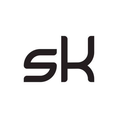 sk ilk harf vektör logo simgesi