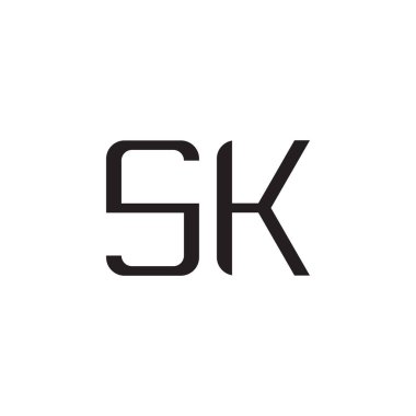 sk ilk harf vektör logo simgesi