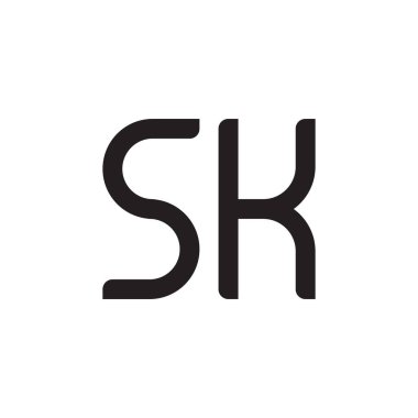 sk ilk harf vektör logo simgesi