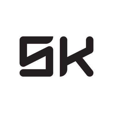 sk ilk harf vektör logo simgesi