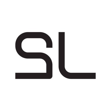 s l ilk harf vektör logosu simgesi