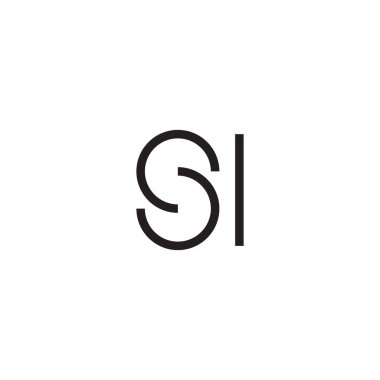 s l ilk harf vektör logosu simgesi