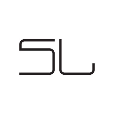 s l ilk harf vektör logosu simgesi