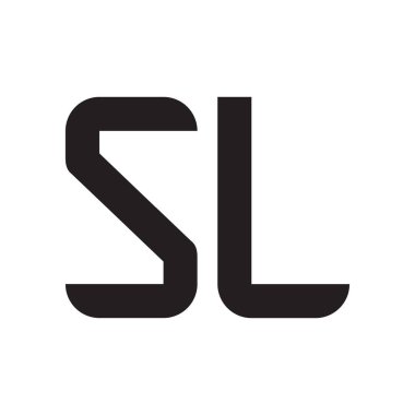 s l ilk harf vektör logosu simgesi