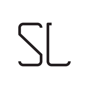 s l ilk harf vektör logosu simgesi