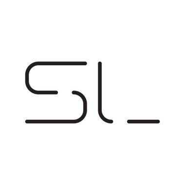 s l ilk harf vektör logosu simgesi
