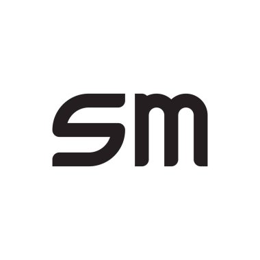 sm ilk harf vektör logosu simgesi