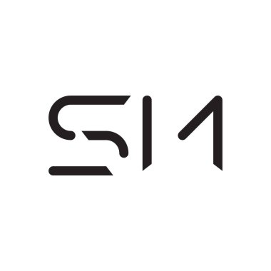 sm ilk harf vektör logosu simgesi