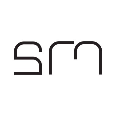 sm ilk harf vektör logosu simgesi