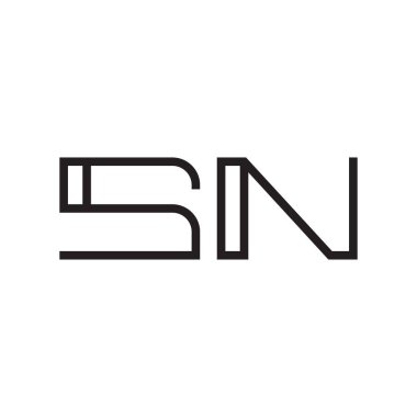 İlk harf vektör logosu simgesi